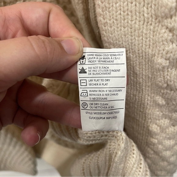 Vince Honeycomb Longline Cardigan Chunky Knit in Winter White Small Yak Wool - Picture 10 of 10